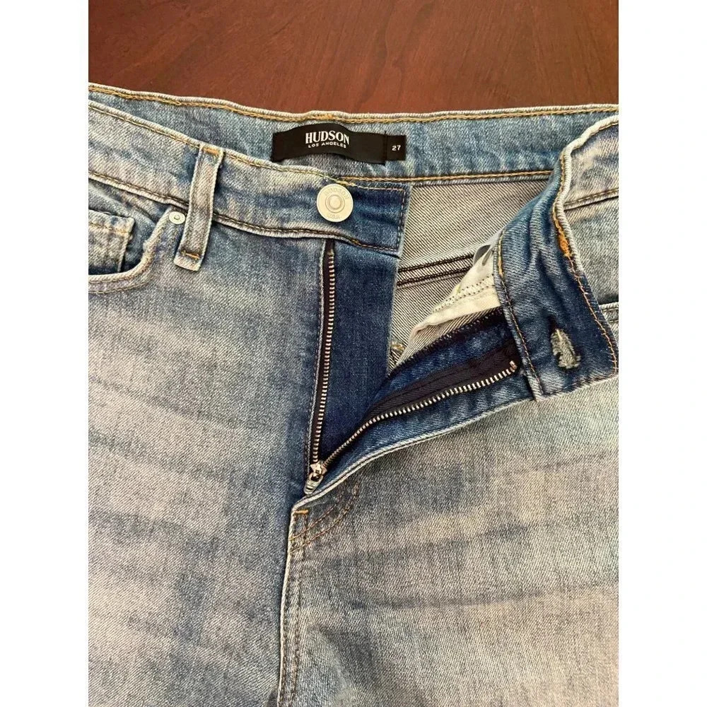 Hudson NWOT Hana Mini Denim Biker Shorts Size 27 NWOT - Picture 6 of 11